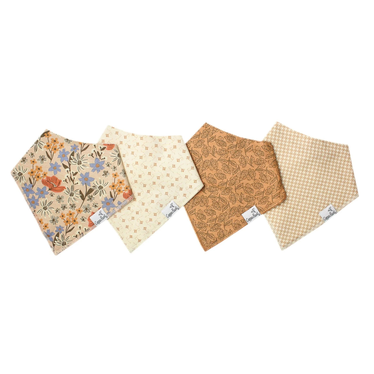 Baby Bandana Bib Set of 4- Eden