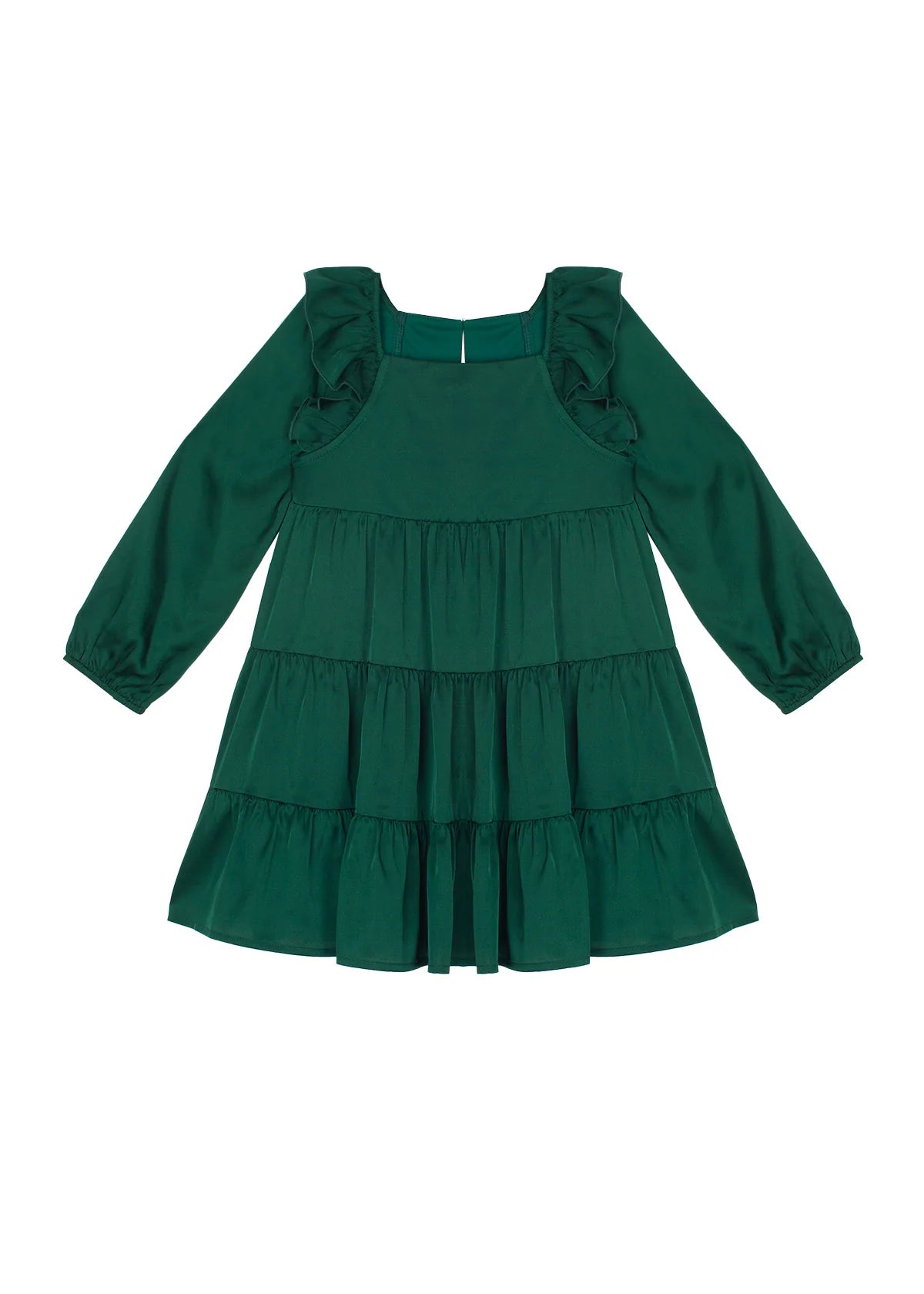 Mistletoe Emerald Tiered Dress