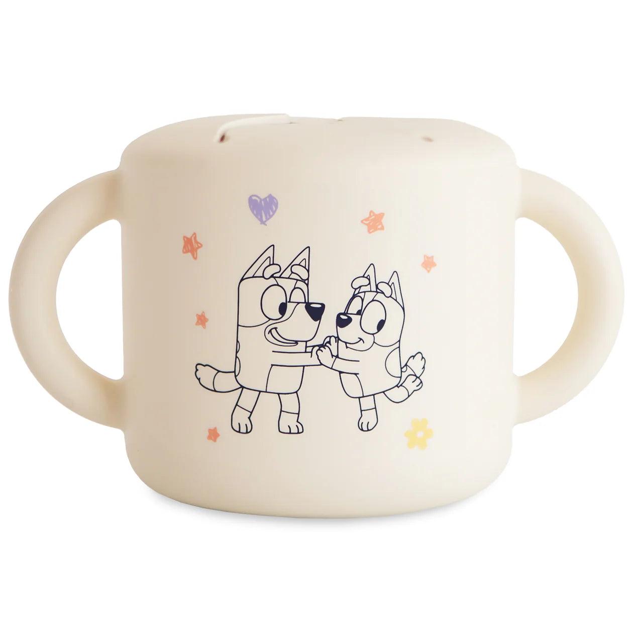 Bluey x Mushie Snack Cup- Bluey Ivory