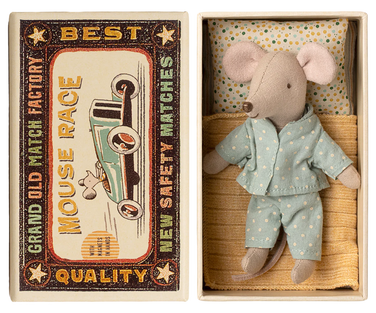 Little Brother Mouse in Matchbox - Maileg