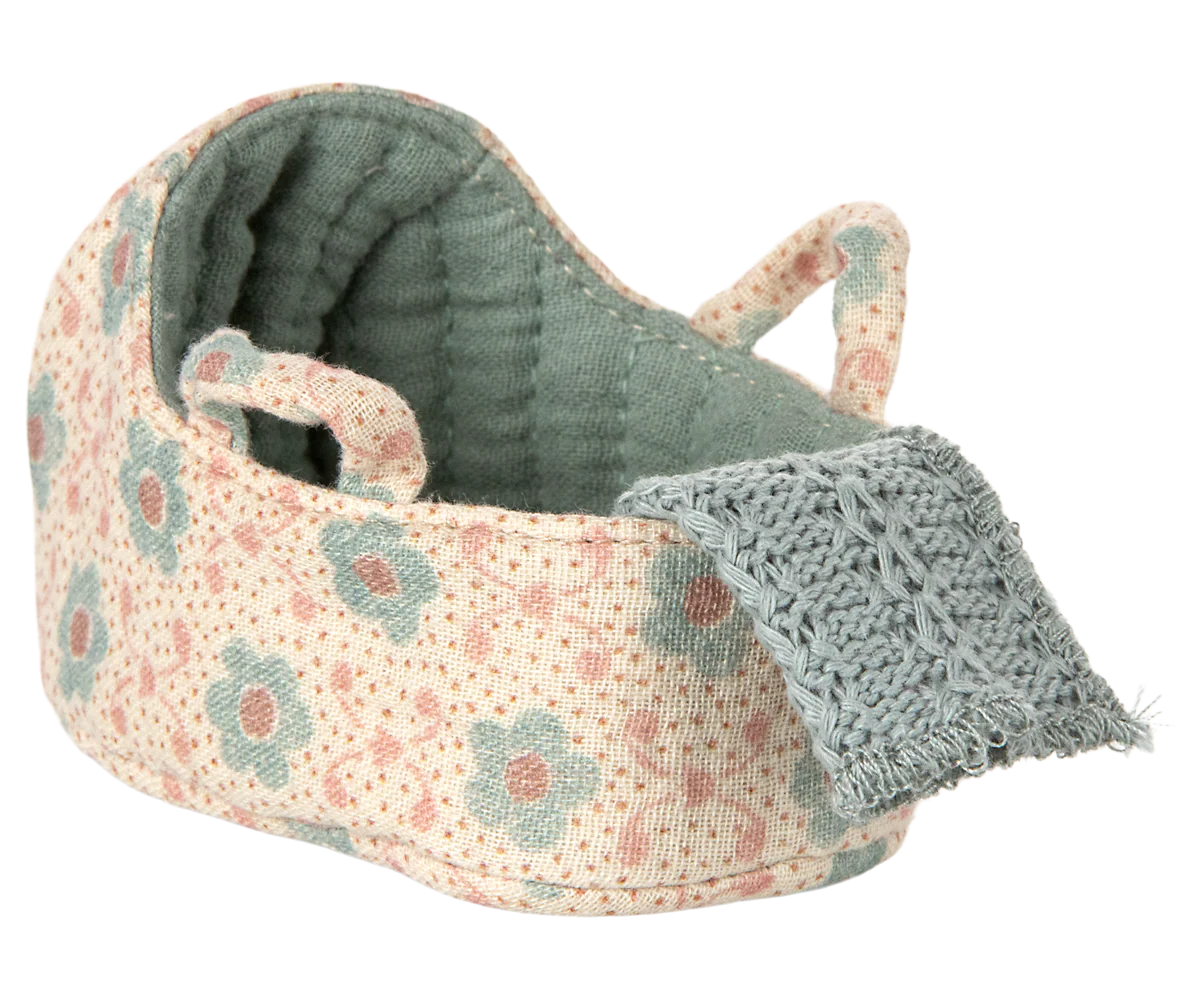 Carry Cot, Baby Mouse- Blue