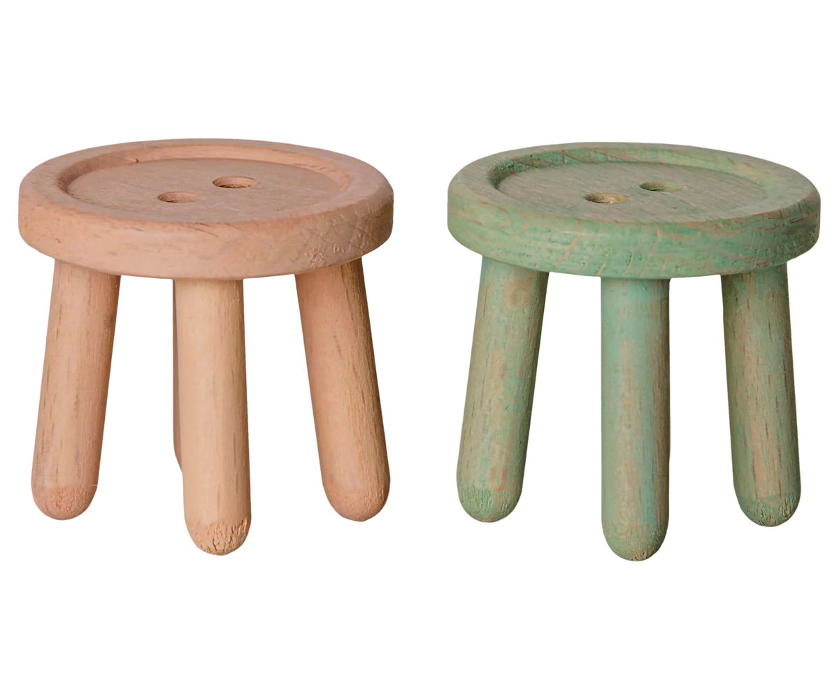 Stool Set, Mouse- Light Rose/Light Mint