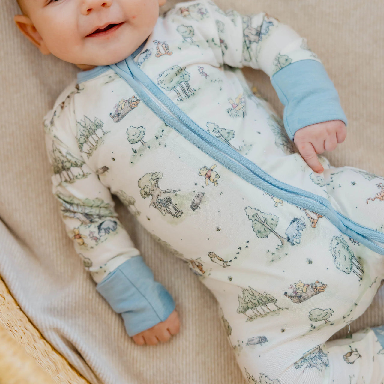 Zippered Romper- Hundred Acre Wood