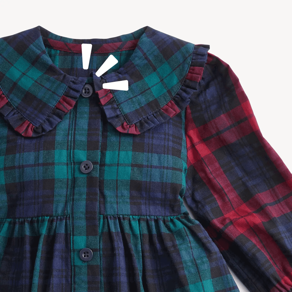 Plaid Flannel Magnetic Dress & Legging Set- Red Multi