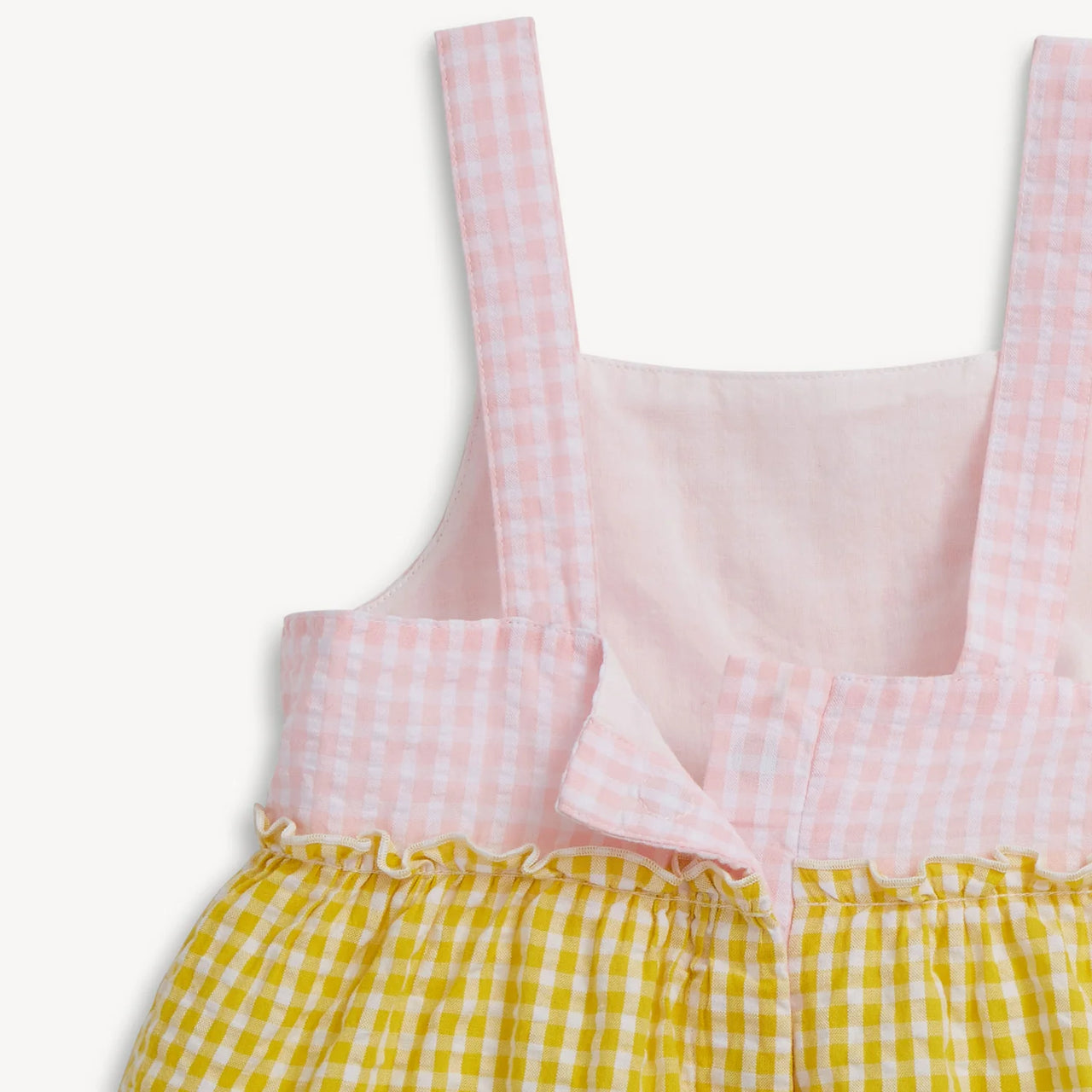 Multi Gingham Magnetic Closure Dress