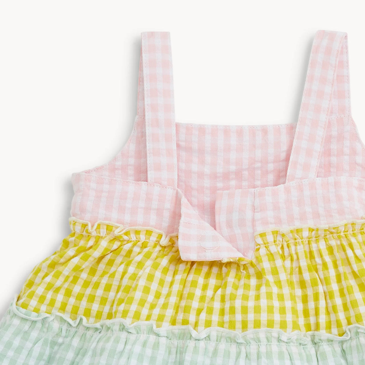 Multi Gingham Magnetic Closure Dress & Bloomer