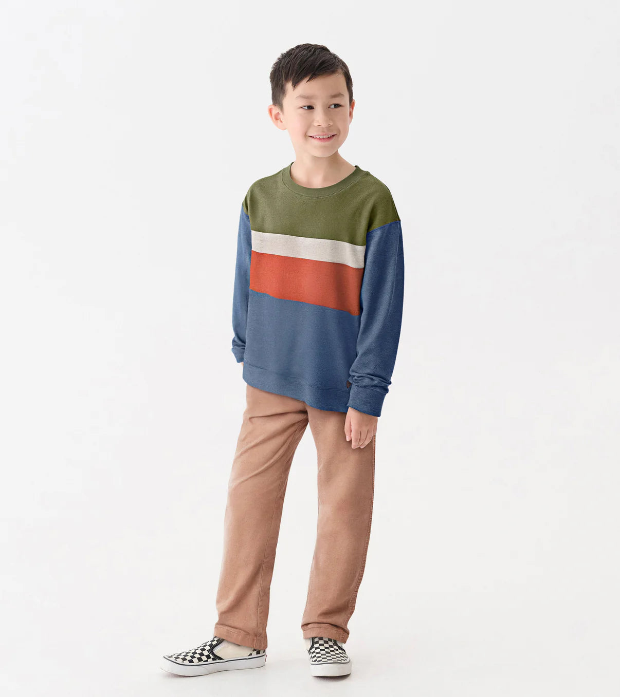 Autumn Color Block Athletic Pullover