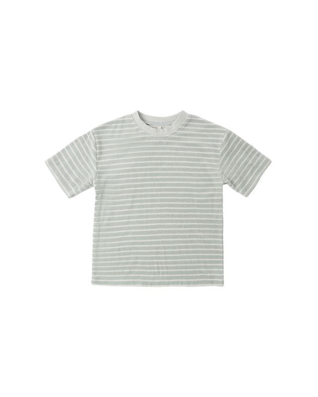 Seafoam Stripe Terry Relaxed Tee