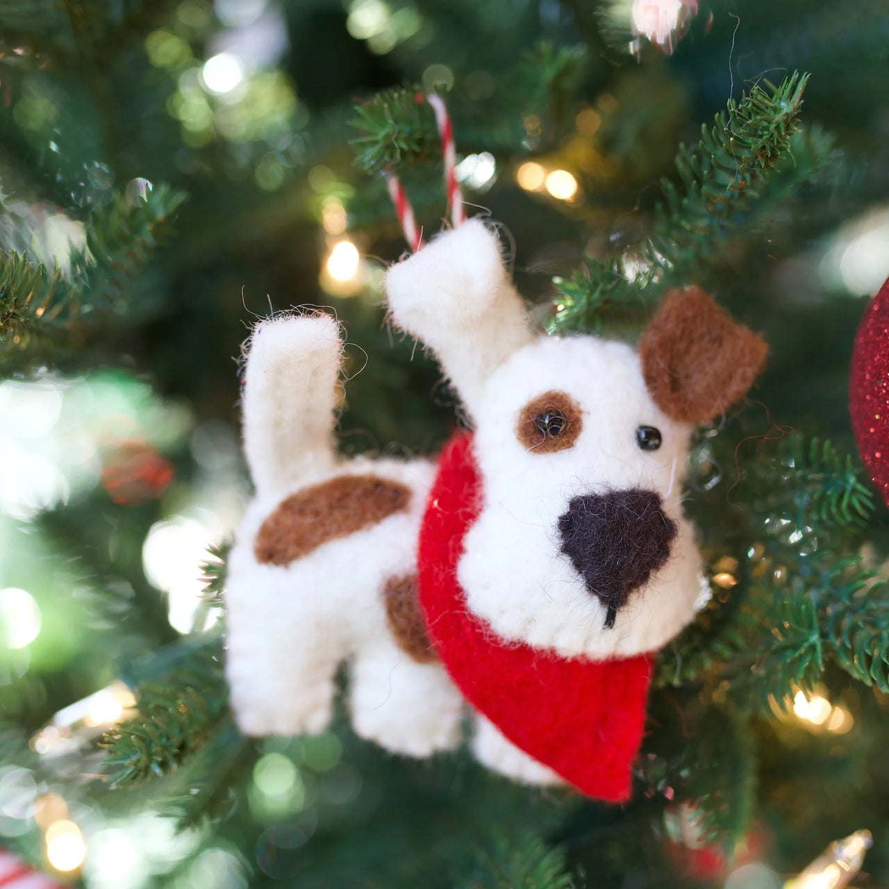 Dog with Scarf Felt Ornament