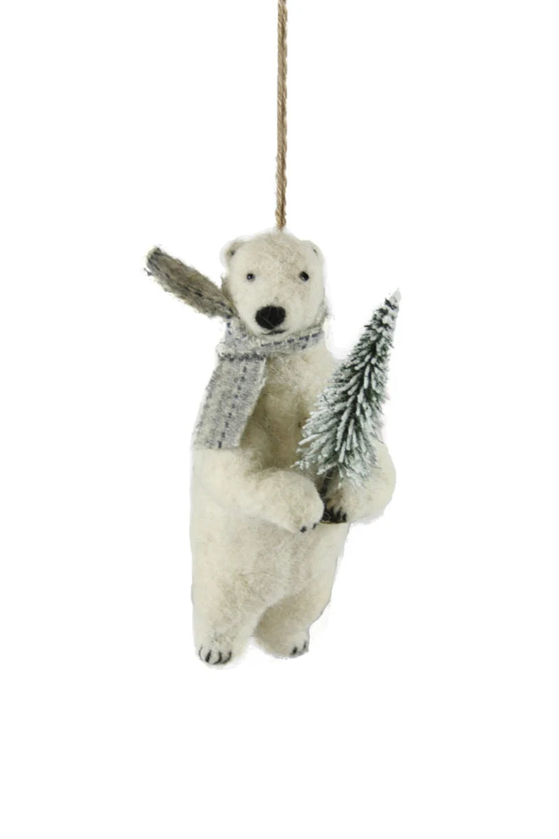 Felt Polar Bear
