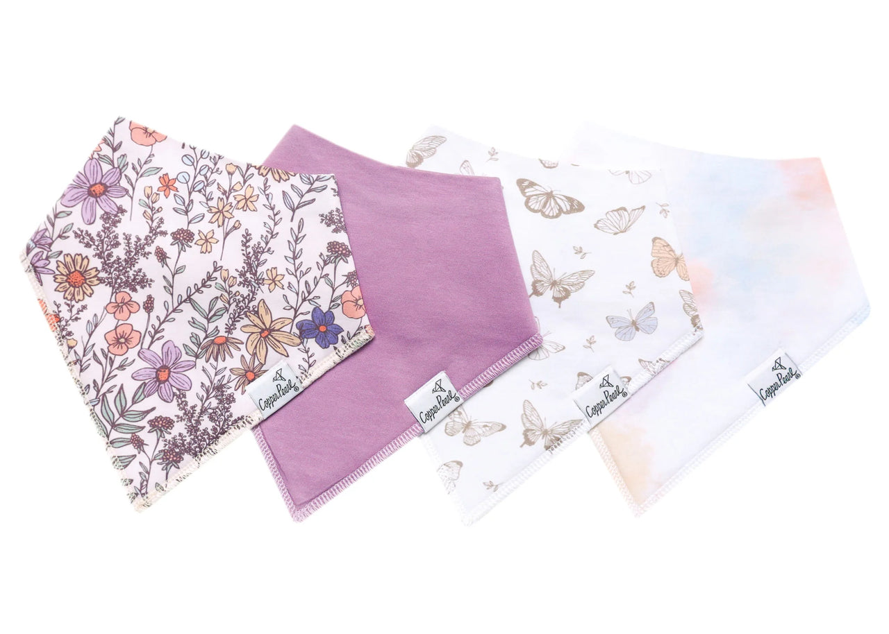 Baby Bandana Bib Set of 4- Flora