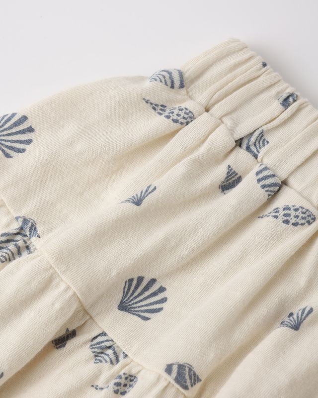 Tiered Midi Skirt- Seashells