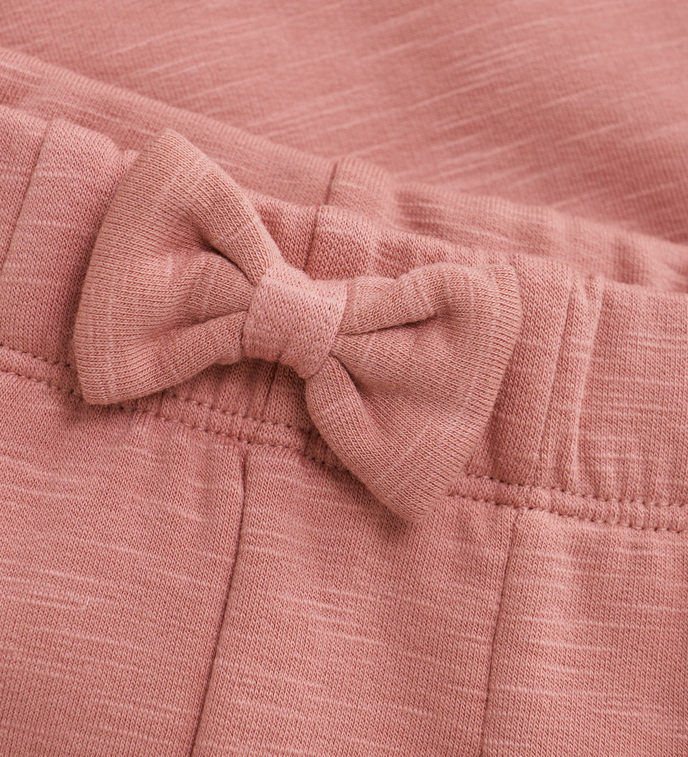 Dusty Rose Bow Sweatpants