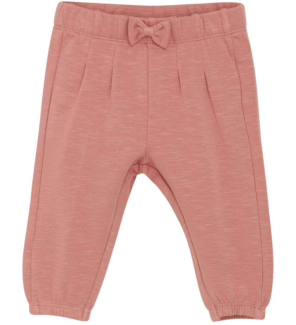 Dusty Rose Bow Sweatpants