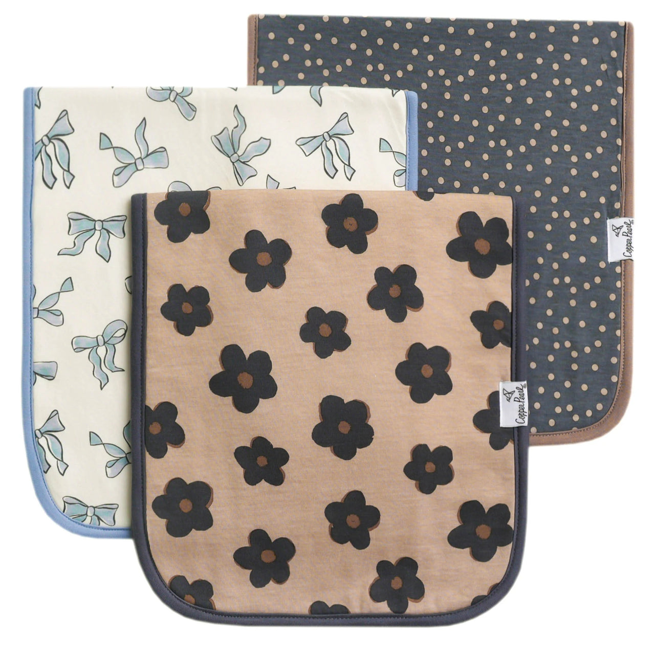 Burp Cloth Set of 3- Gemma in Tan