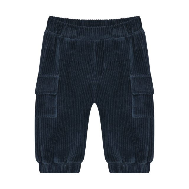 Velour Cargo Pants- Midnight Navy