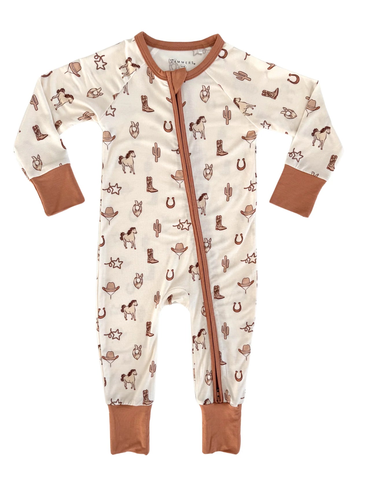 Yeehaw Cowboy Zippered Romper