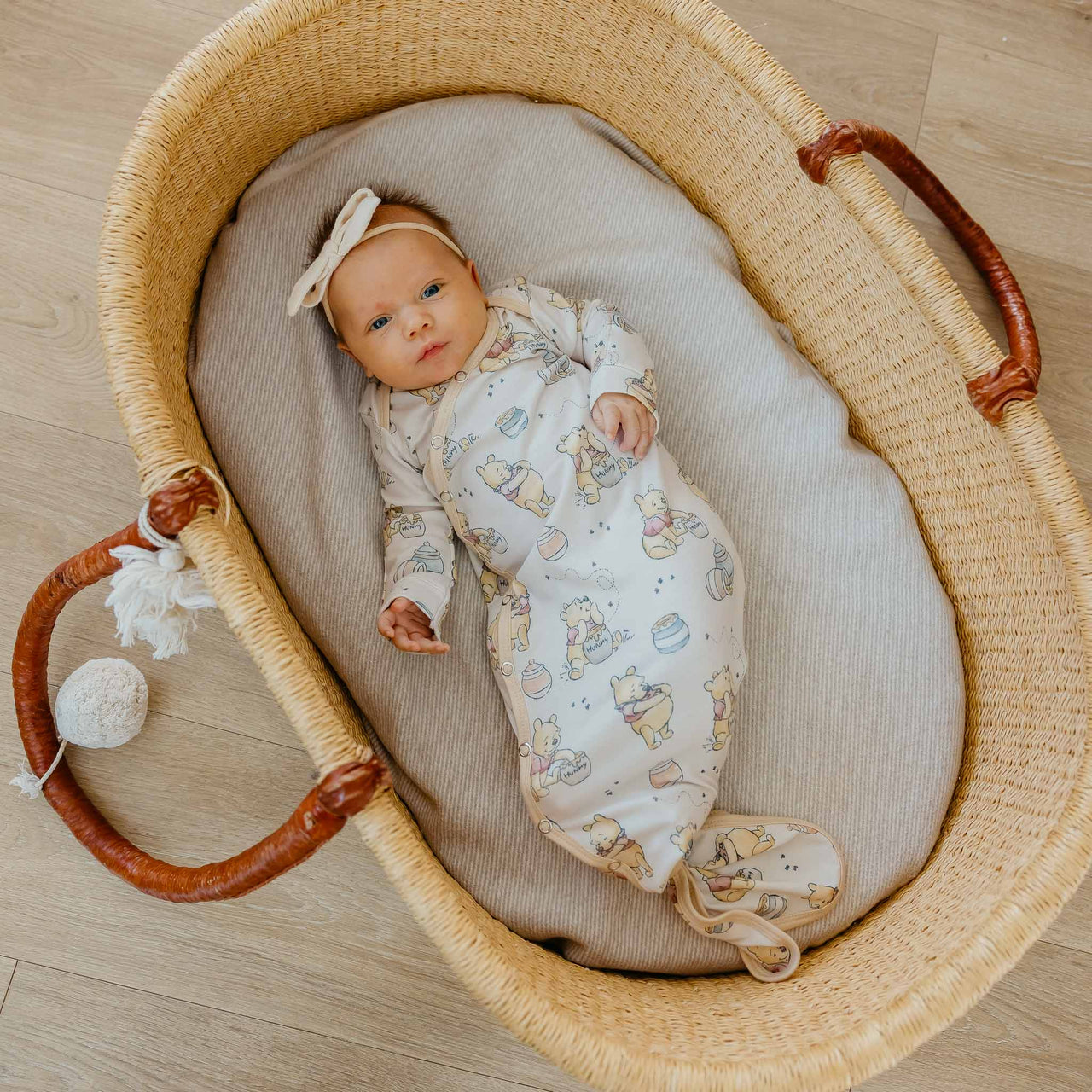 Newborn Knotted Gown- Hunny