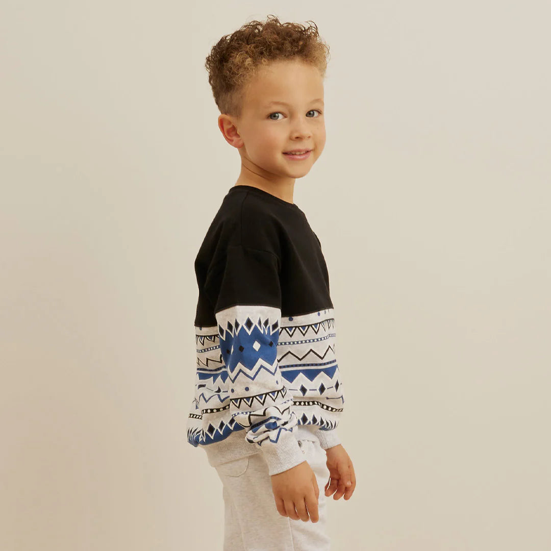 Heather Grey Fair Isle Sweatshirt