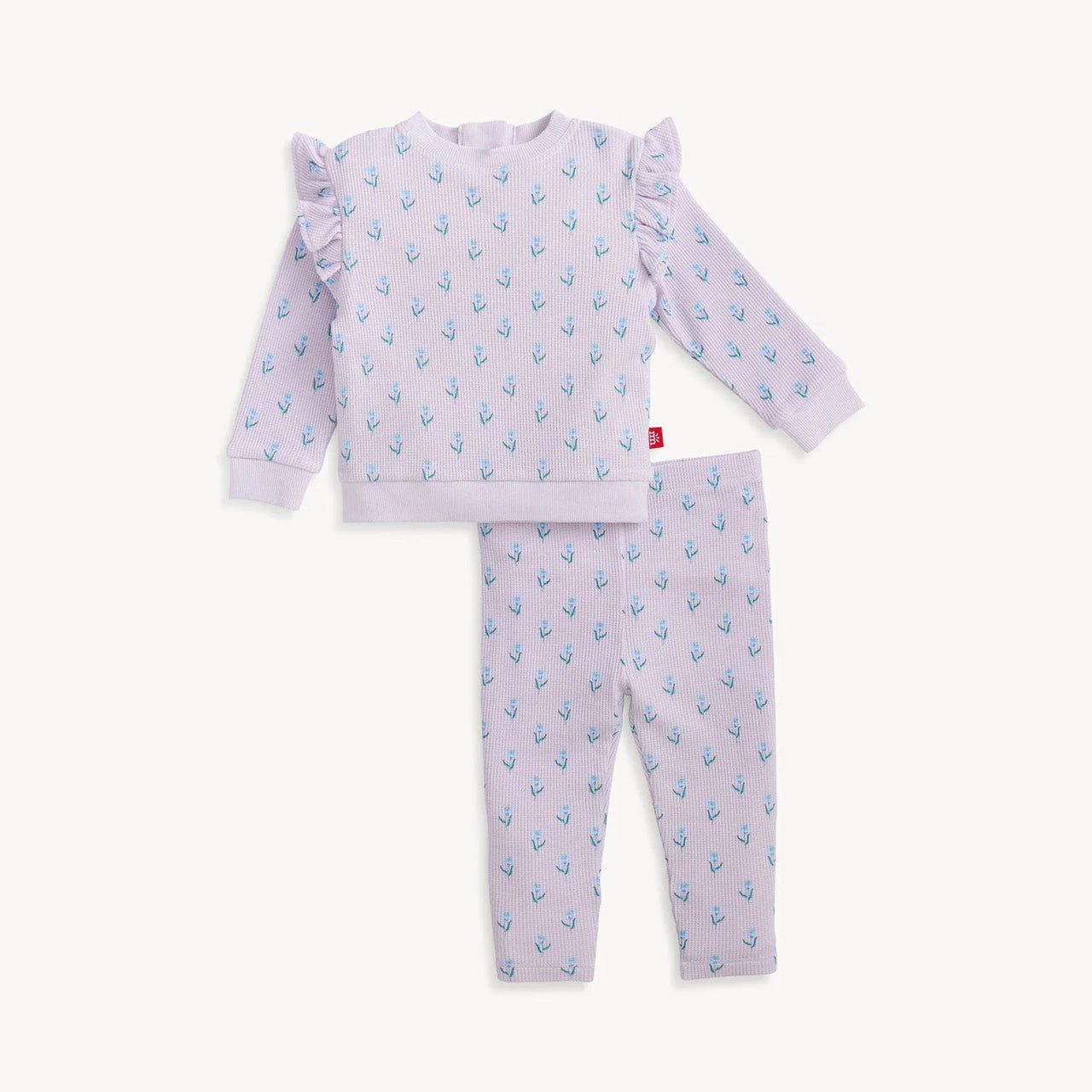 Lavender Floral Magnetic Baby Waffle Set
