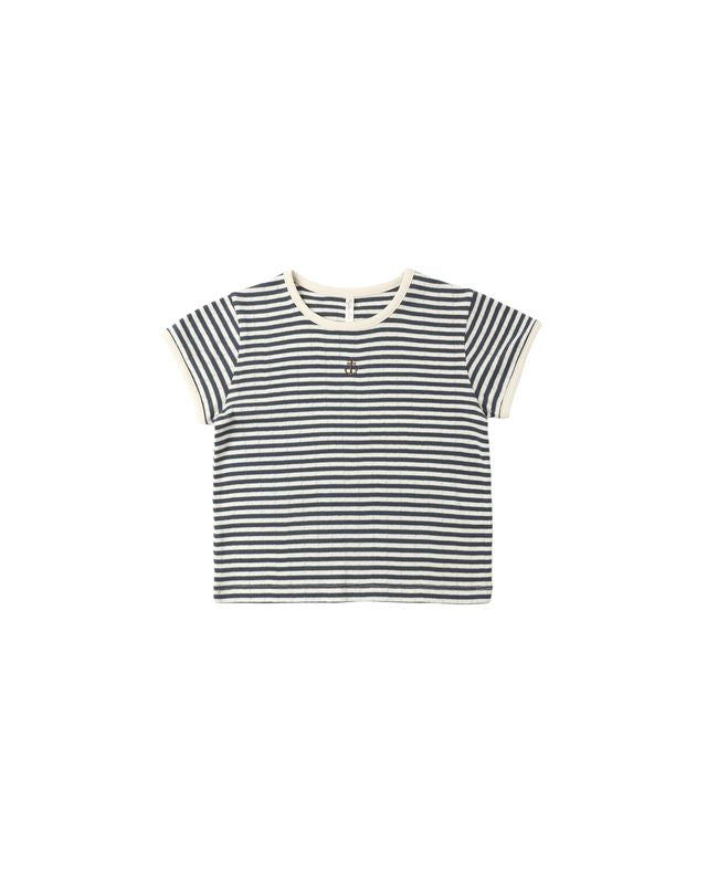 Navy Stripe Pointelle Tee