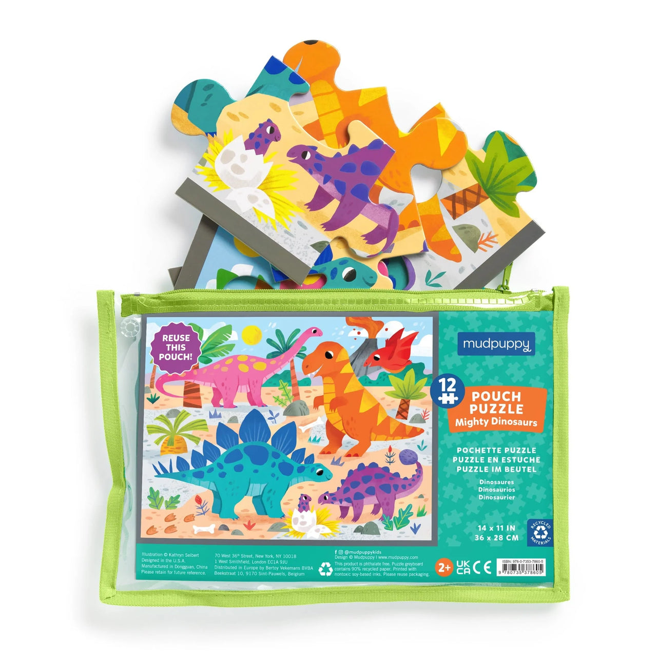 Mighty Dinosaurs 12 Piece Pouch Puzzle