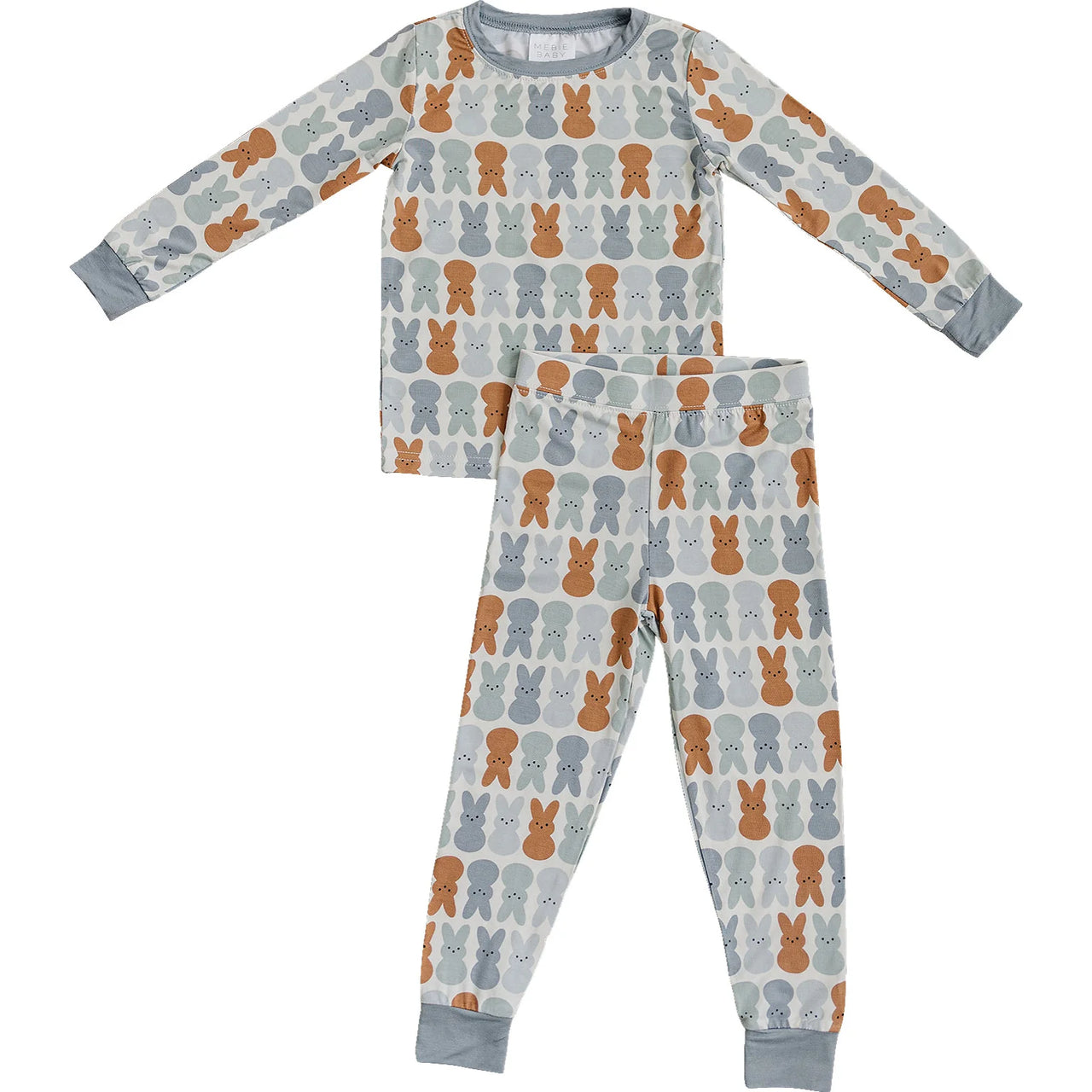 Bunny Bamboo Two-Piece Cozy Set - Dusty Blue