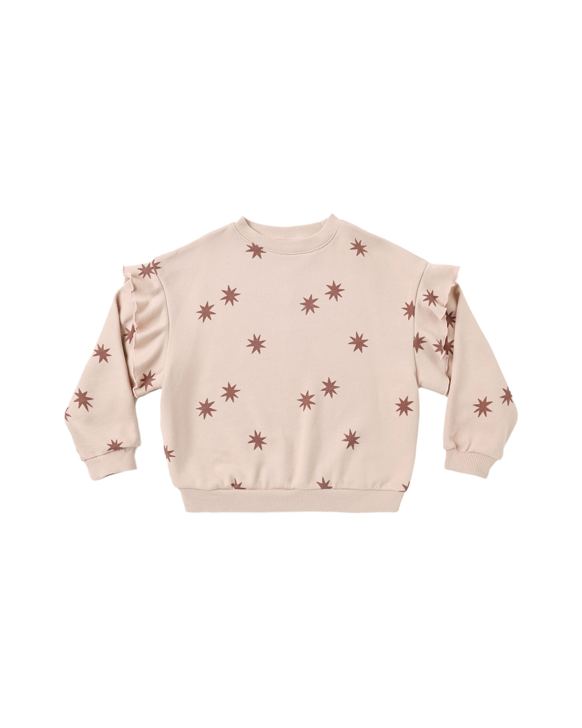 Ruffle Sweatshirt - Clay Stars