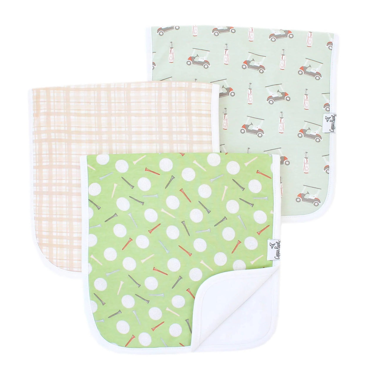 Burp Cloth Set of 3- Bogey