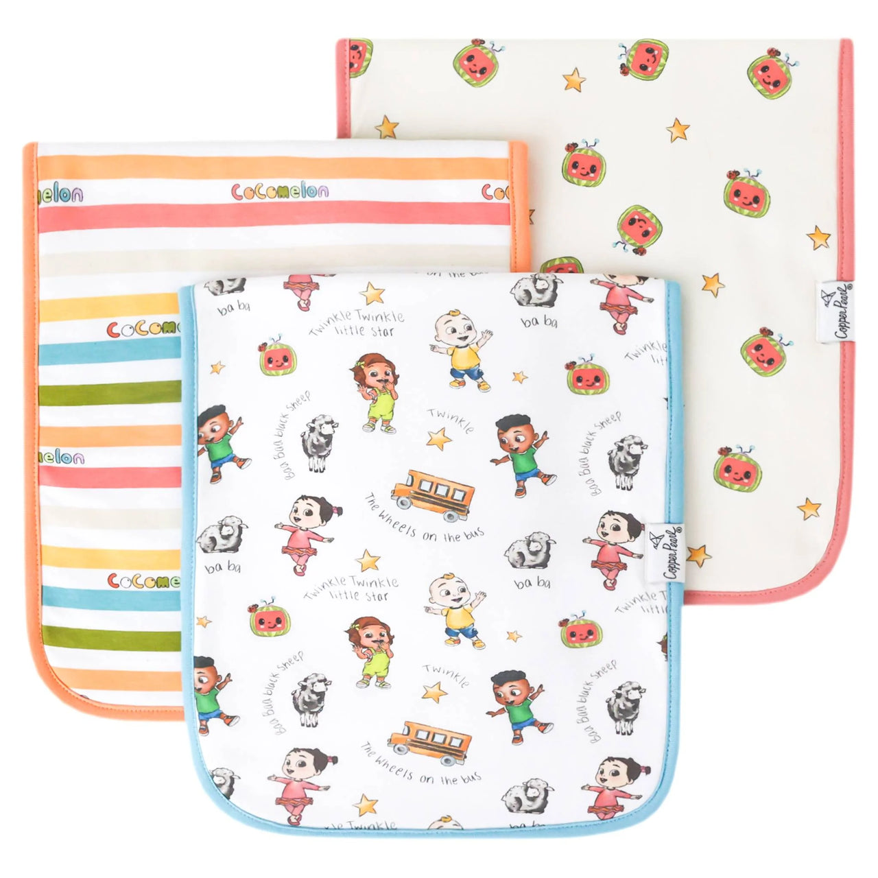 Burp Cloth Set of 3- CoComelon Friends