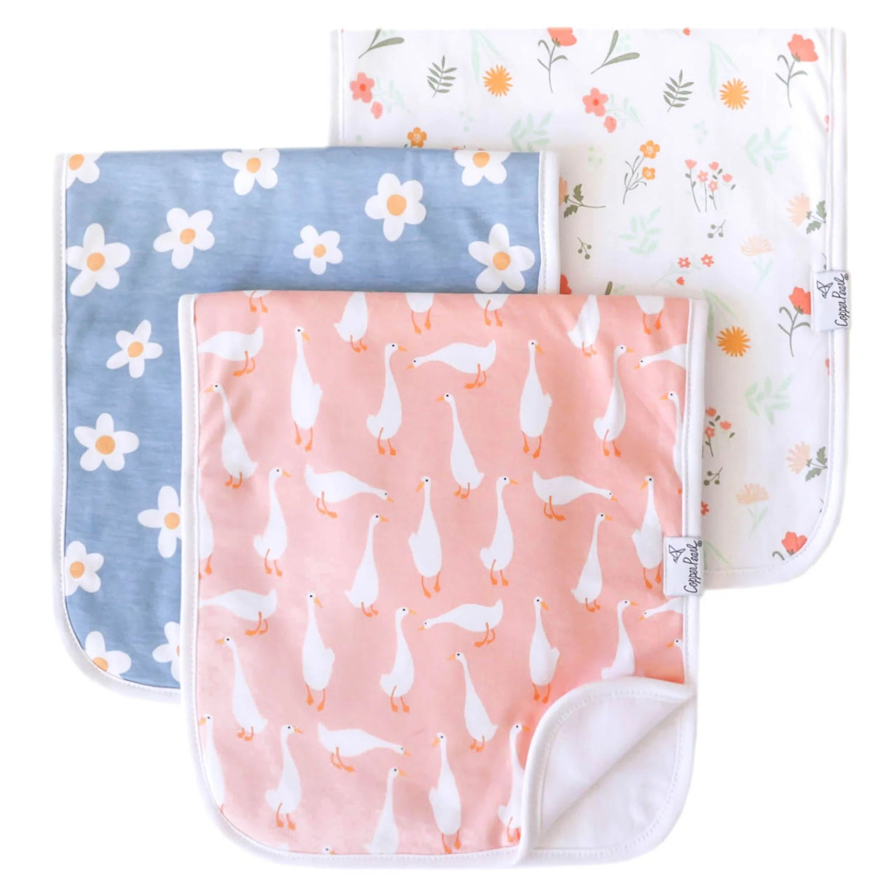 Burp Cloth Set of 3- Goosie