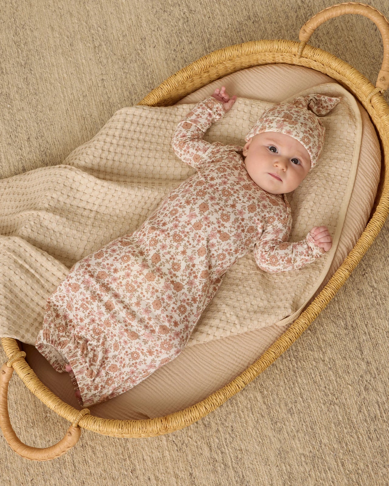 Bloom Bamboo Baby Gown + Hat Set