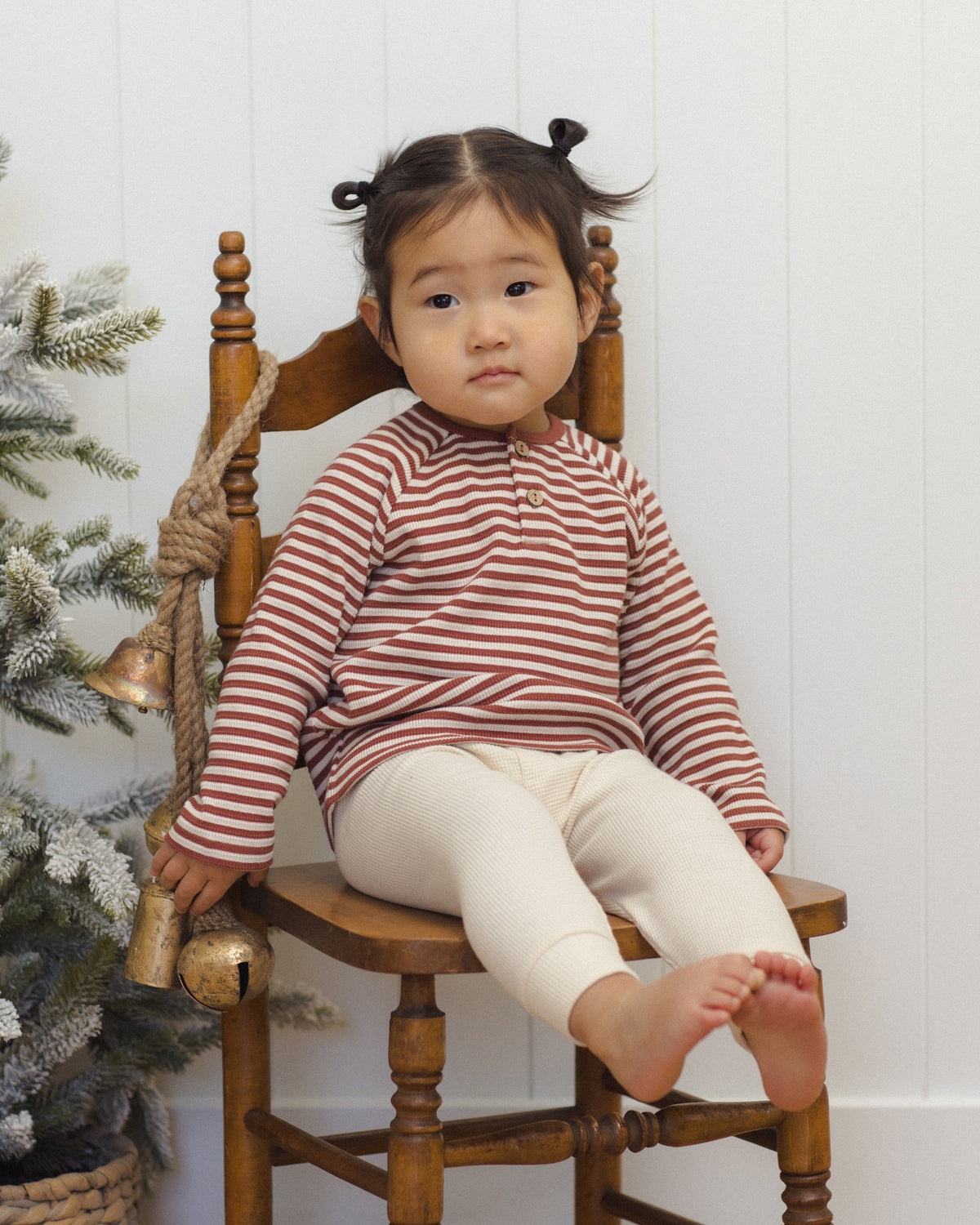 Henley Knit Top- Candy Stripe