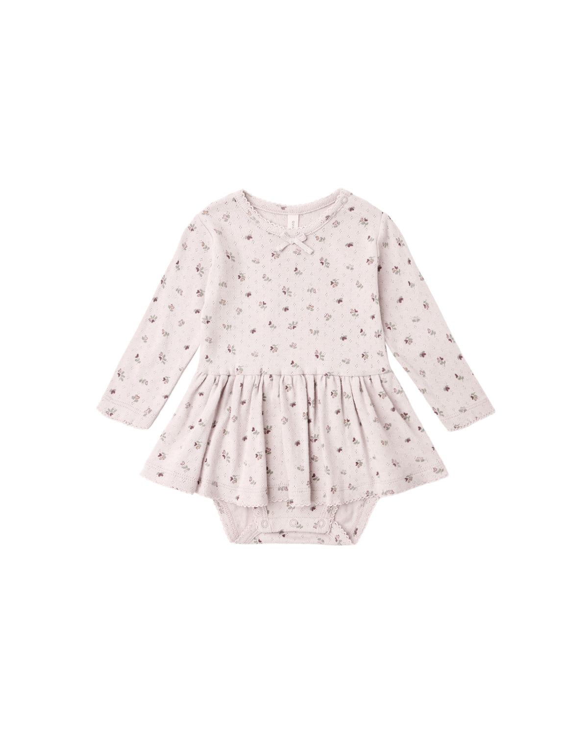Pointelle Skirted Bodysuit Heart Ditsy