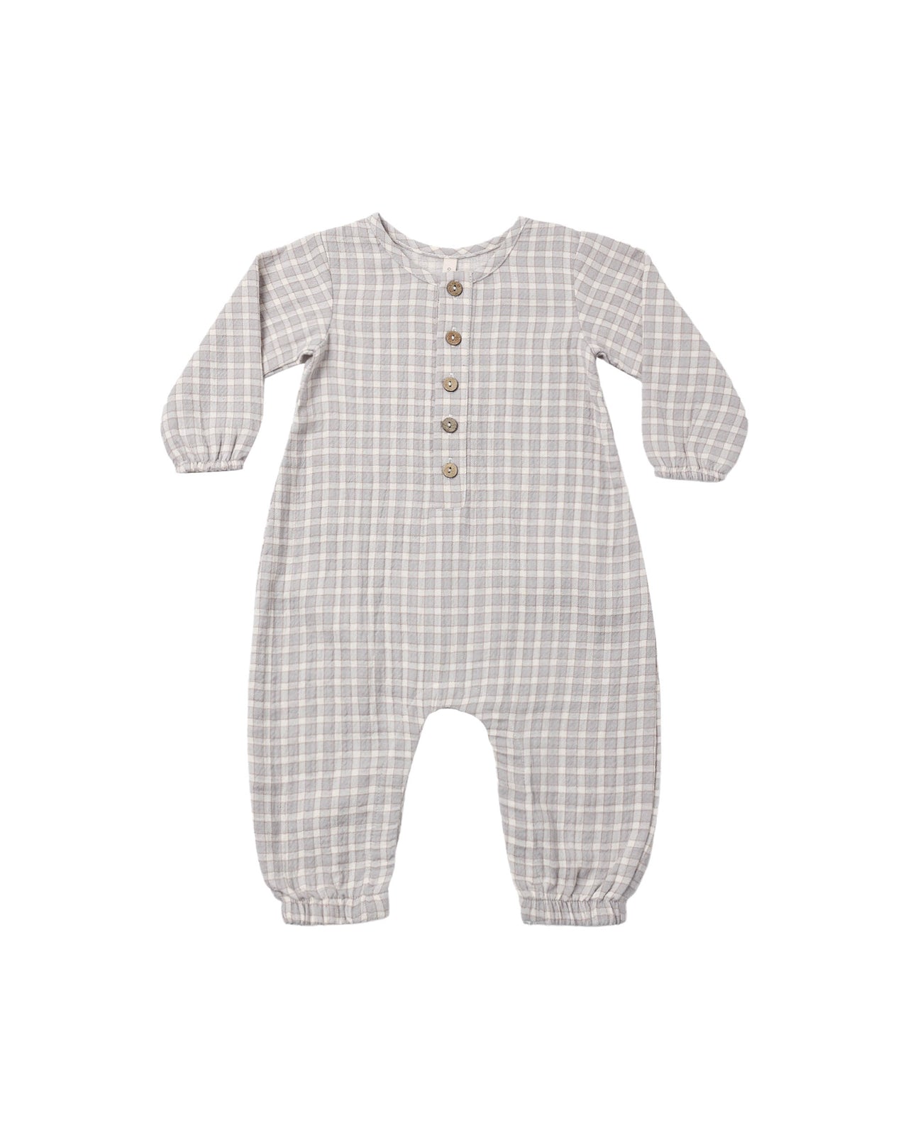 Blue Gingham Woven Jumpsuit