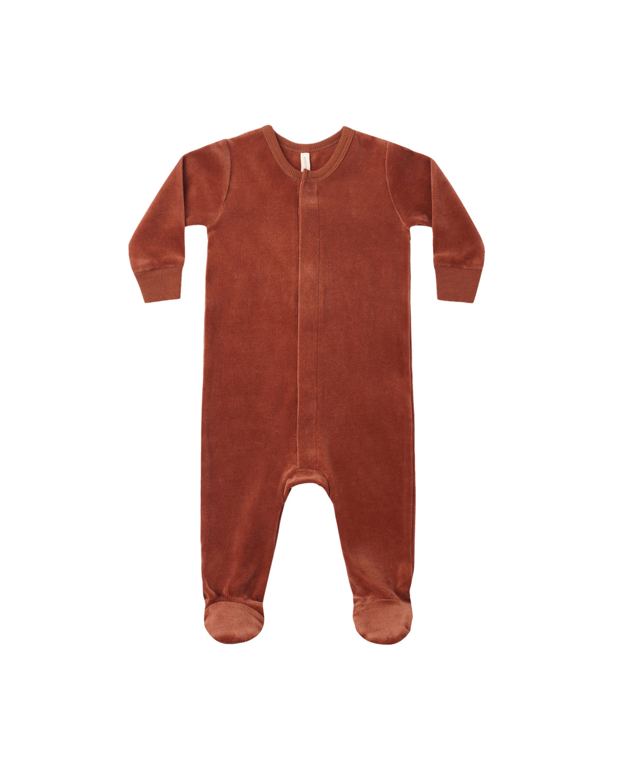 Hidden Snap Footie- Redwood