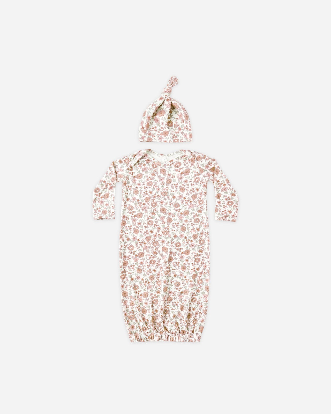 Bloom Bamboo Baby Gown + Hat Set