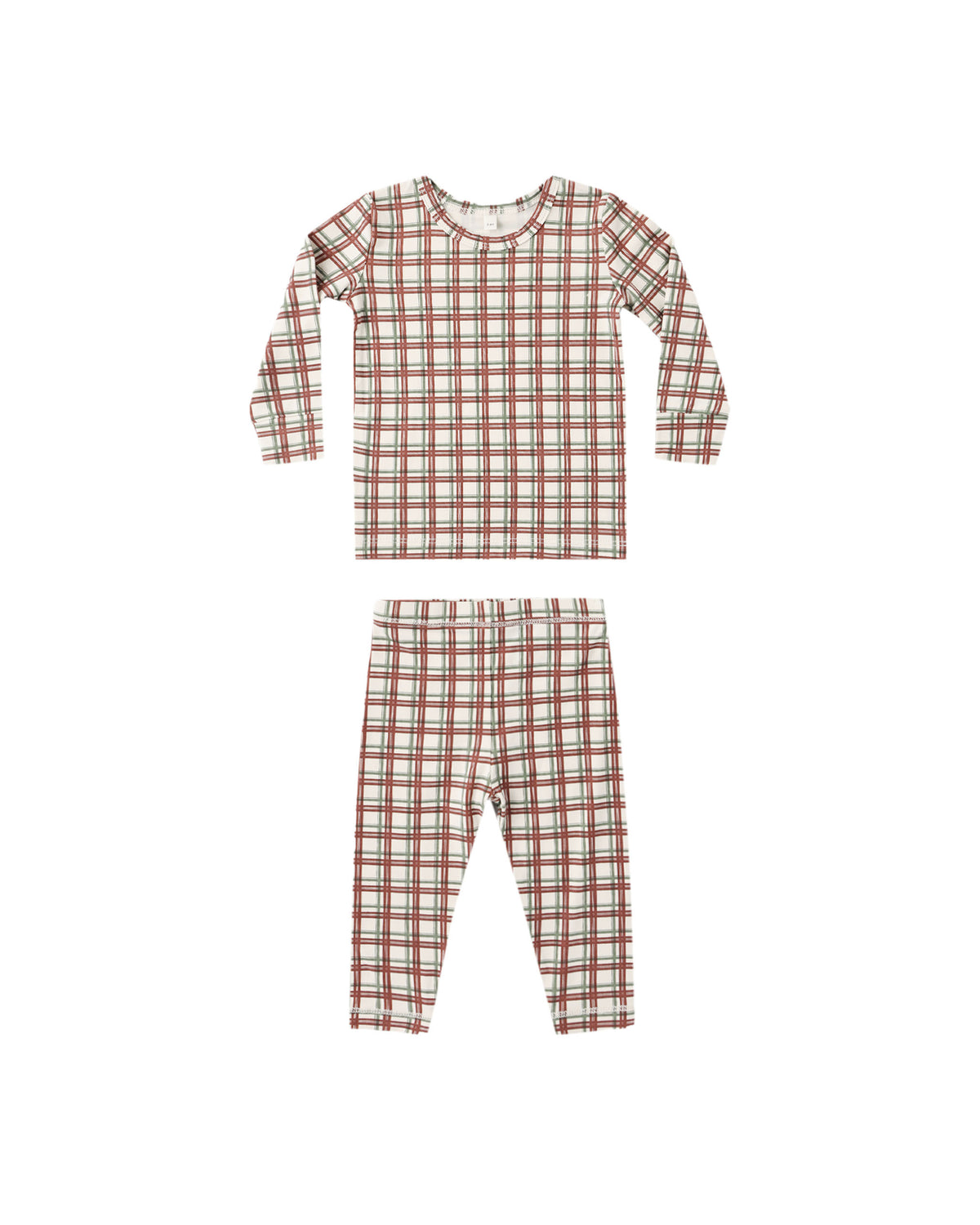 Bamboo Pajama Set- Redwood Check