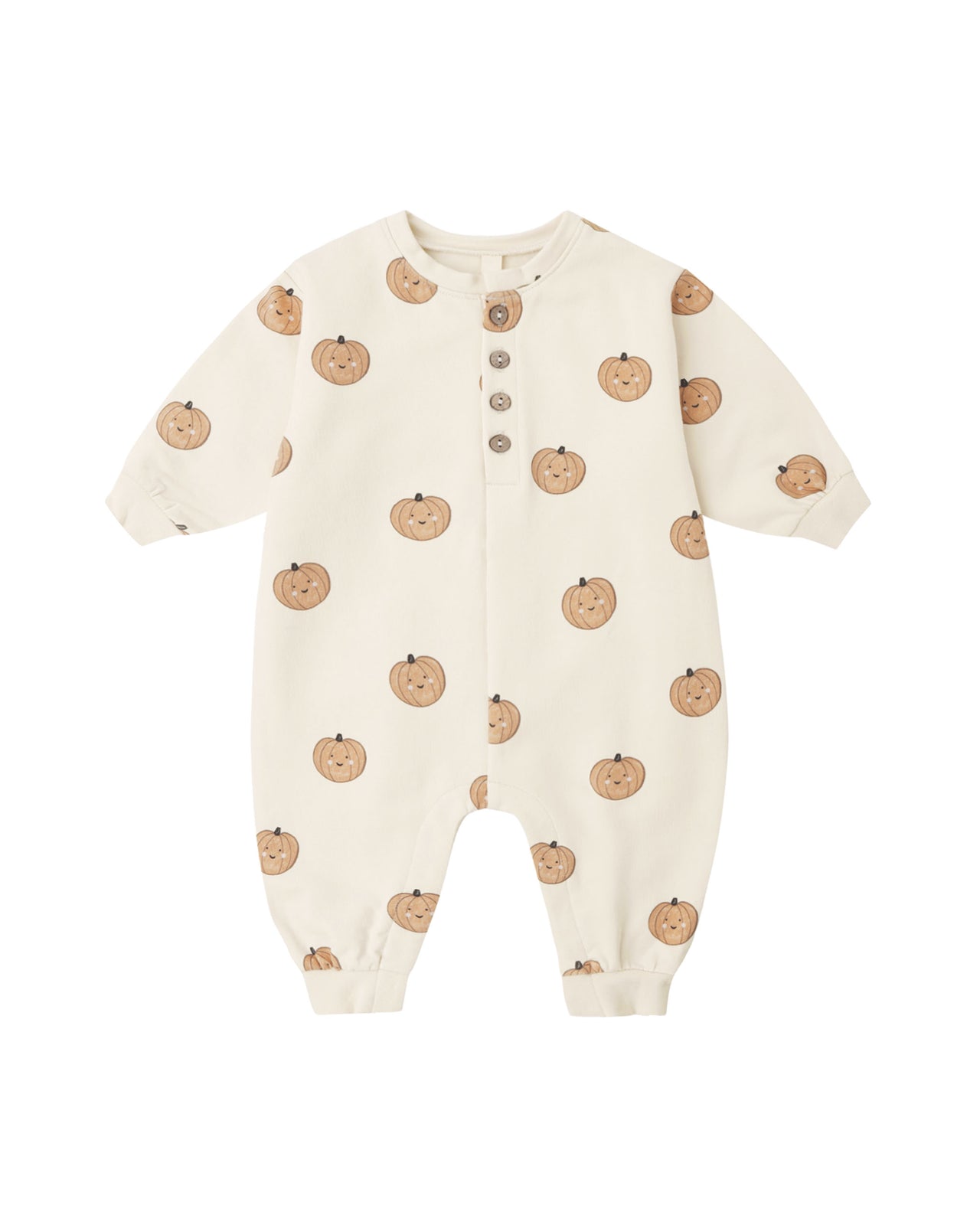 Relaxed Fleece Jumpsuit- Pumpkins