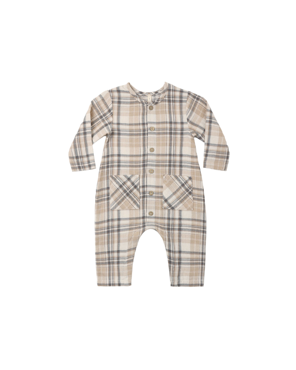 Pocketed Woven Jumpsuit Fall Plaid
