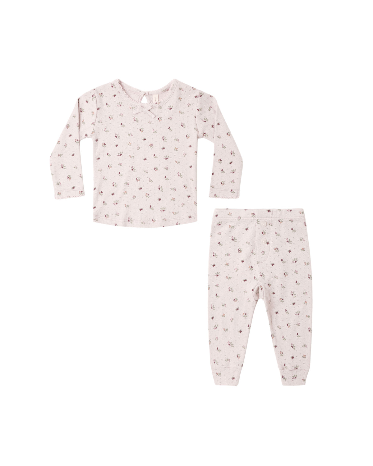 Pointelle Long Sleeve Tee + Legging Heart Ditsy