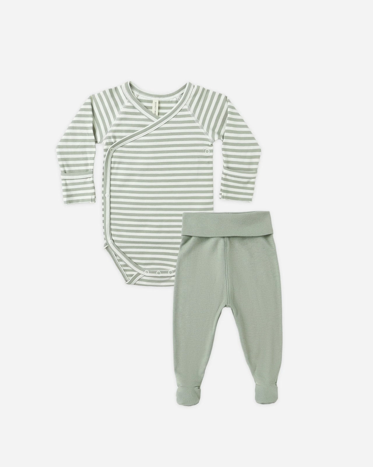 Fern Stripe Side Snap Bodysuit + Pant Set
