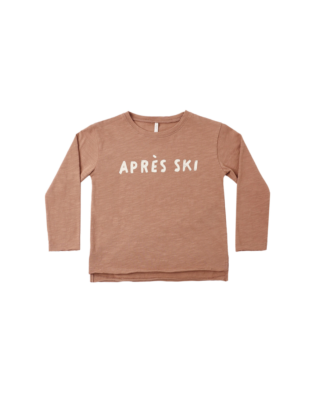 Raw Edge Long Sleeve Tee- Apres Ski