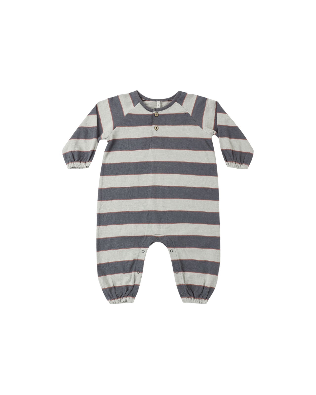 Henley Jumpsuit- Sage Stripe