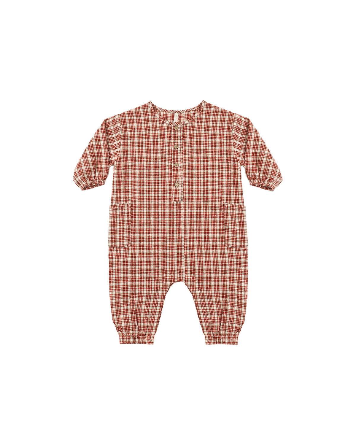 Relaxed Woven Jumpsuit- Vintage Plaid