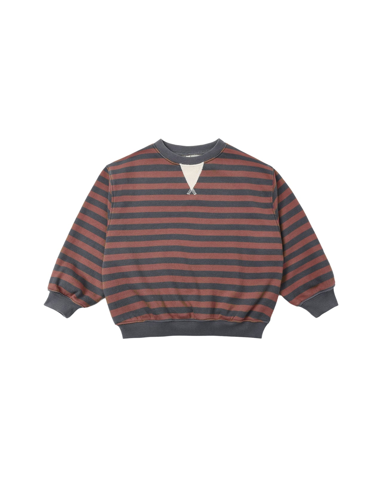 Oversized Crew - Mulberry Stripe