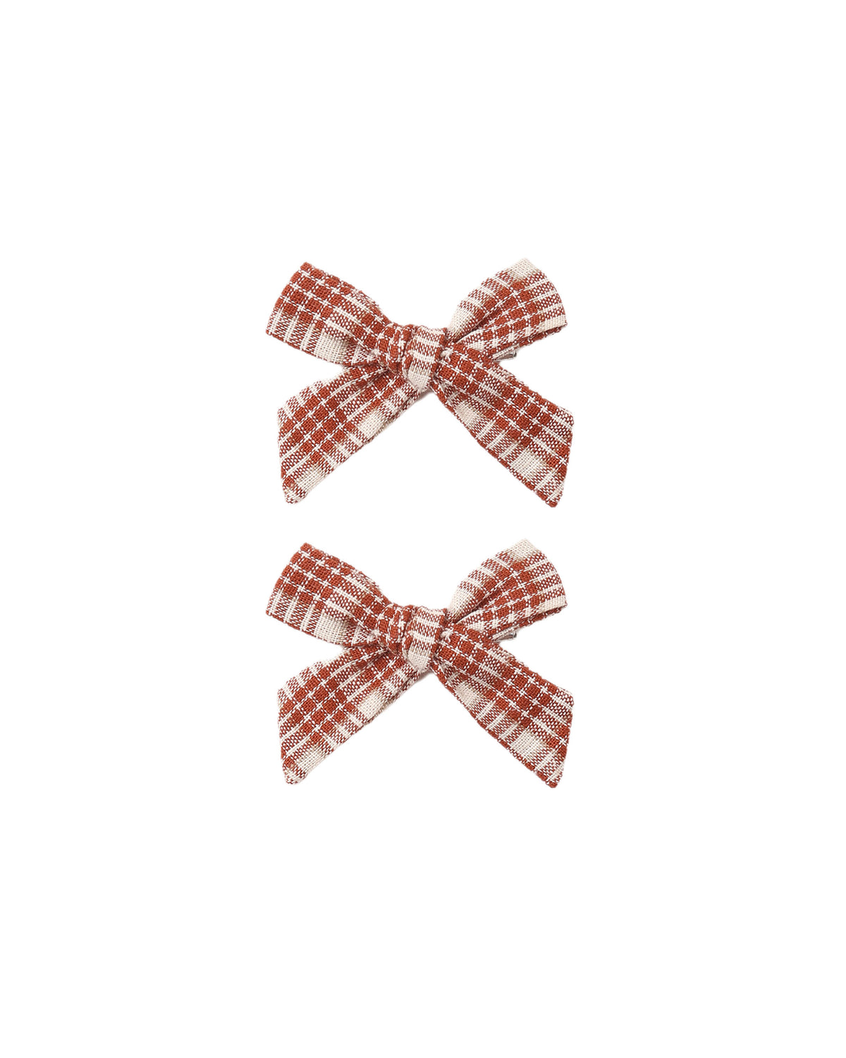 Set of 2 Bows- Vintage Plaid