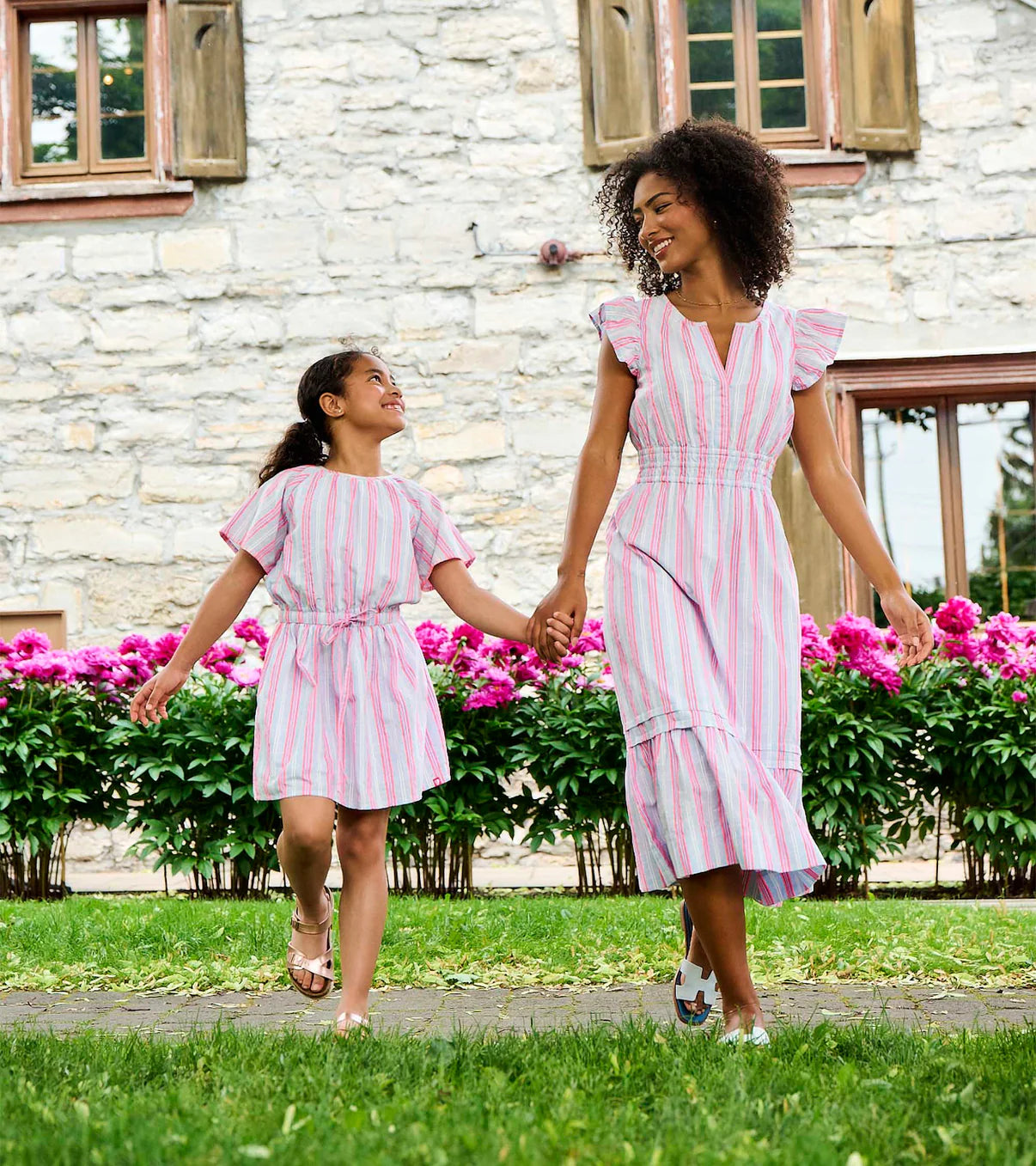 Neon Chambray Stripes Woven Dress