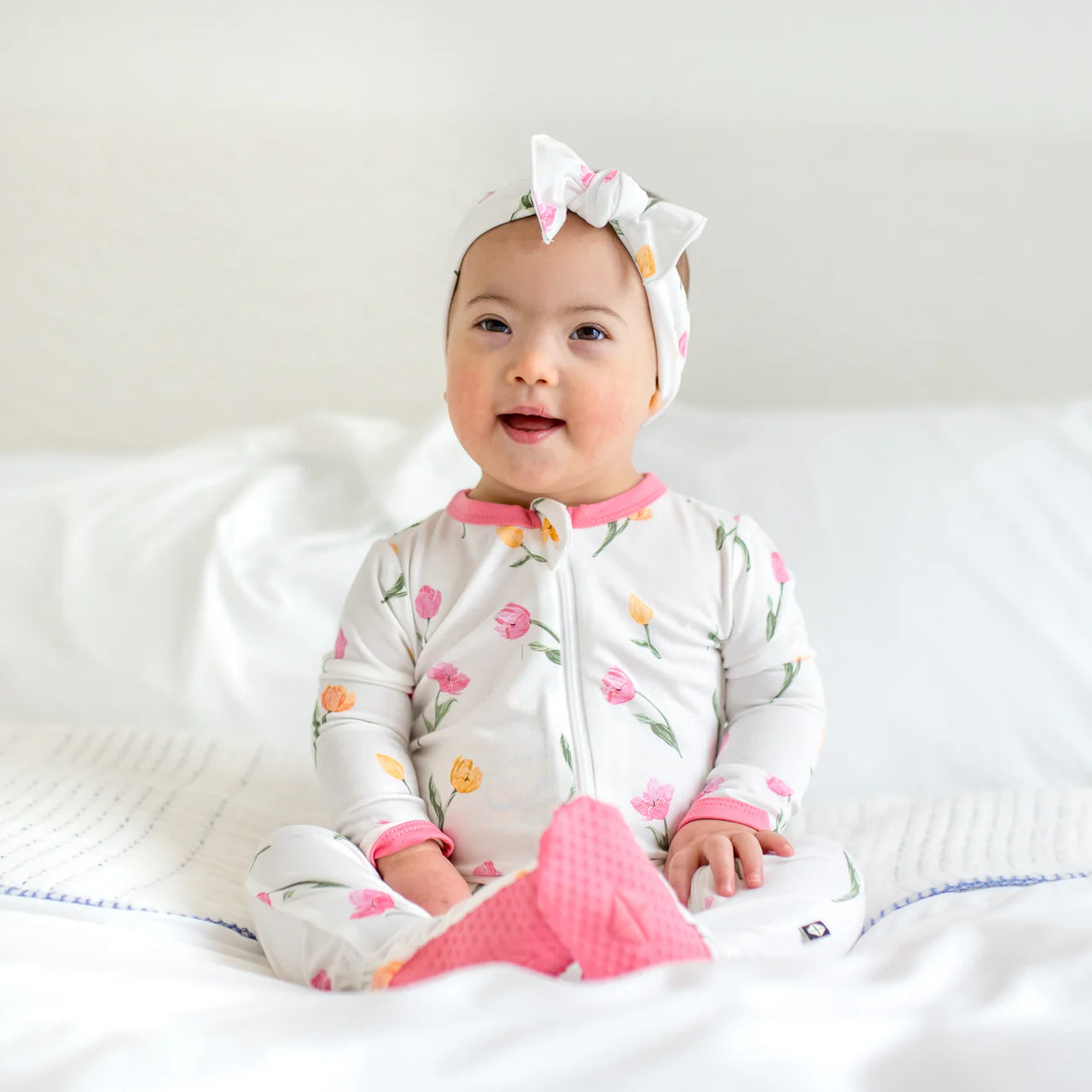 Zippered Footie- Tulip