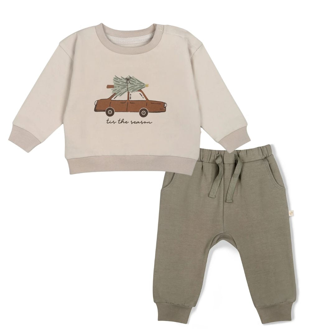 Tis the Season Sweatshirt and Olive pant set